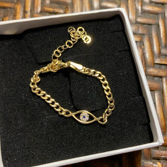 925 baby bracelet, evil eye - Picture 1 of 4